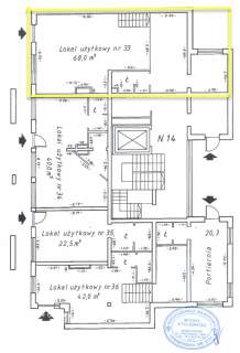Lokal z witrynami na parterze 68m2 Budynek Atanera