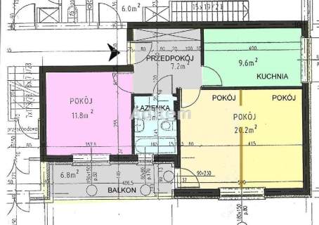 Rozkładowe M2 oddzielna kuchnia balkon garaż