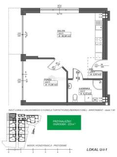 Dwupokojowy apartament 120 m od plaży