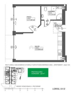 Dwupokojowy apartament 120 m od plaży