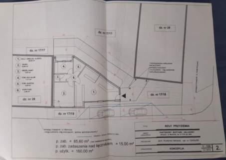 Sprzedam działkę usługową w centrum Dąbia 189 m2
