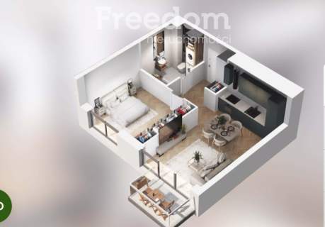 NOWE M2 PRZESTRONNE JASNE BALKON