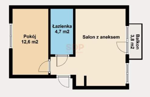 2 pokoje z balkonem w cichej, spokojnej okolicy