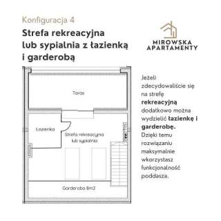 Dwupoziomowe mieszkanie z tarasem i balkonem