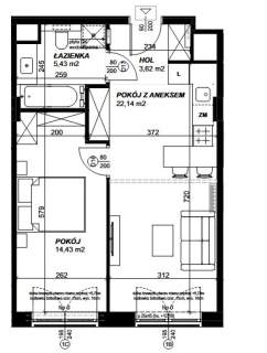 Wieniawska 11. 2 pokoje 45.60 m2 do zamieszkania.