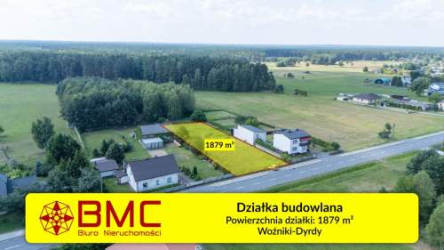 Działka budowlana woźniki-Dyrdy 1879m2