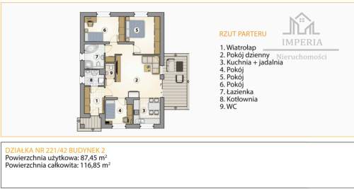 Parterowy dom - 15 min od Gdańska   Różyny 87 m 