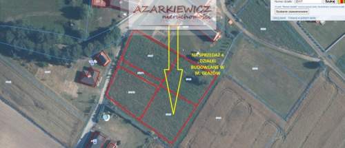 Działka budowlana na sprzedaż, 1231 m2, Głazów