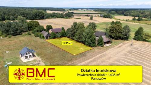 Działka budowlano letniskowa Panoszów 1435m2