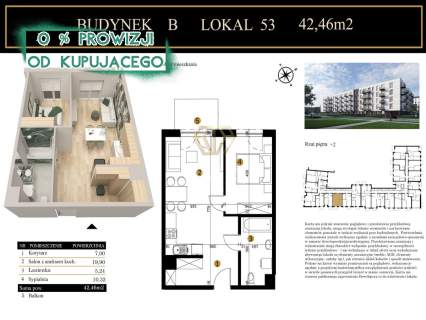 Luksusowe mieszkanie Podjasnogórska 42,46m2 balkon