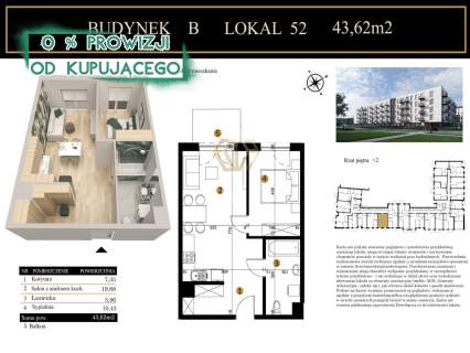 Luksusowe mieszkanie Podjasnogórska 43,62m2 balkon