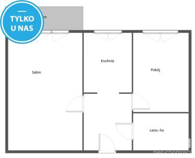 Ks. Pomorskich 2 pokoje z balkonem