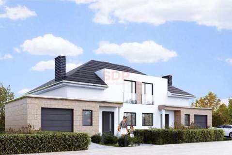 Bliźniak 140 m2, działka 450 m2. Stan deweloperski.