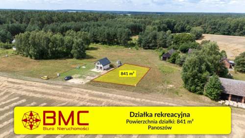Działka letniskowa 841m2 Park krajobrazowy