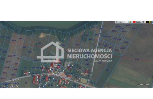 działka z linią brzegowa Chrztowo