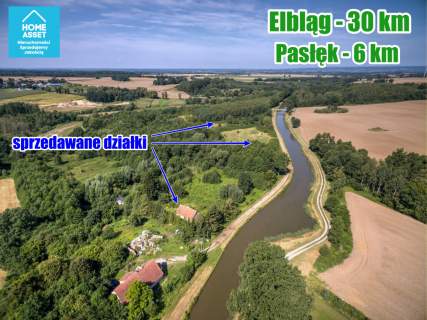 Działka rolna z lasem i stawem przy pochylni Kąty