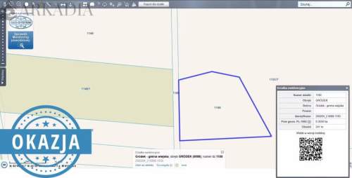Na sprzedaż działka rolna w Gródku/ BORYK 3530 m2 cena 44000