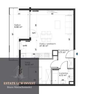 Mieszkanie na sprzedaż 2 -pok 40,38 m2 Nowe