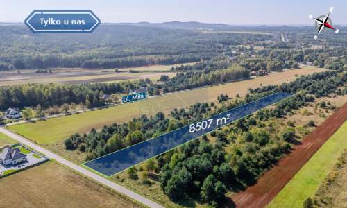 Duża działka budowlana Przymiłowice 8507 m2