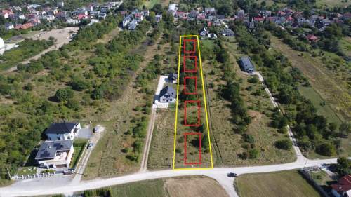 Działka około 4943 m2, z WZ na 25 segmentów