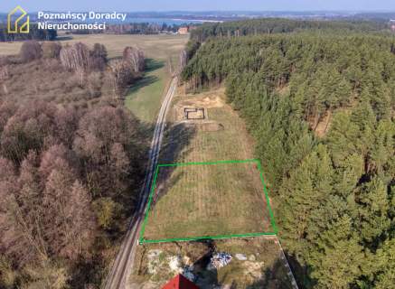 Piękna działka przy lasku, 800m od jeziora