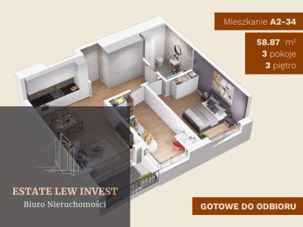 Mieszkanie na sprzedaż 2- pokoje 37,45 m2