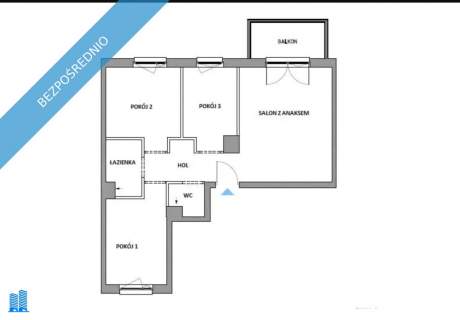 4 pok. 70m2 z komórką plus balkon 15 min SKM do Centrum 