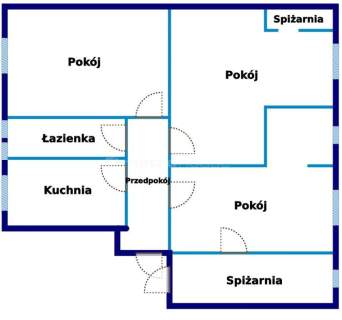 Trzypokojowe mieszkanie w centrum miasta