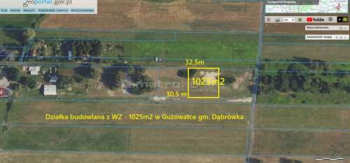 Sprzedam 1025 m2 budowlana Guzowatka k/Radzymina