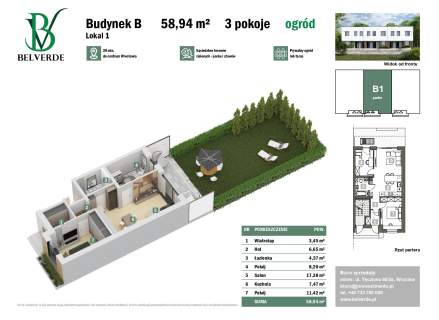 Mieszkanie 3 pokoje ogród 85 m nowa inwestycja, Wrocław