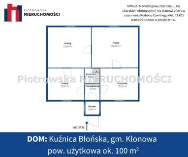 Dom na sprzedaż, 100 m2, Kuźnica Błońska