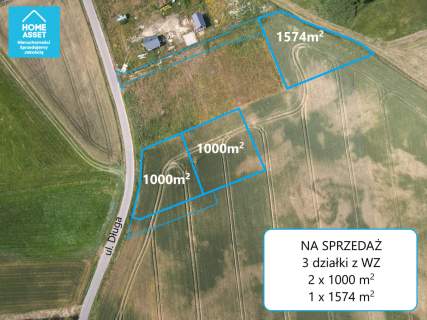 Działka budowlana Rąty, 30 km do obwodnicy Gdańska