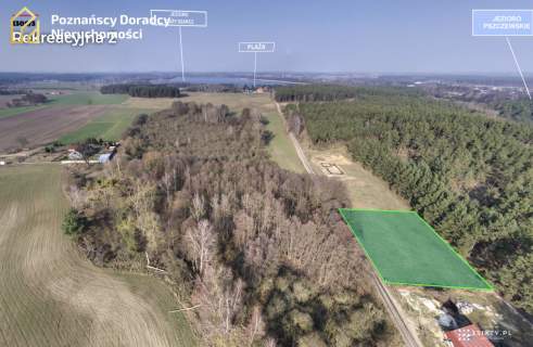 Piękna działka przy lasku, 800m od jeziora