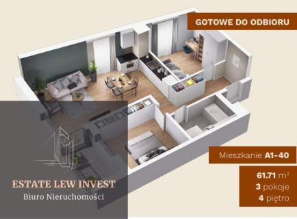 Mieszkanie na sprzedaż 2- pokoje 37,45 m2