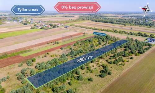 Duża działka budowlana Przymiłowice 8507 m2