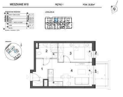 Nowe 2 pokoje 35,80 m2 Al. Solidarności