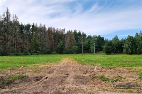 Dwie działki budowlane położone pod lasem.