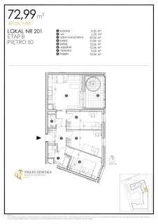 4-pokojowy apartament z tarasem na dachu