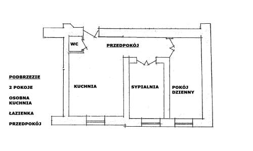 PODBRZEZIE - 2 POK. KUCHNIA - 43 M2 - 827 000 ZŁ