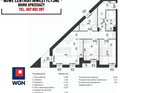 Mieszkanie na sprzedaż, 72,68 m2, Lublin