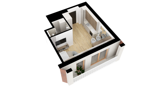 Kawalerka 27,49m2, balkon, III piętro, Warszawska