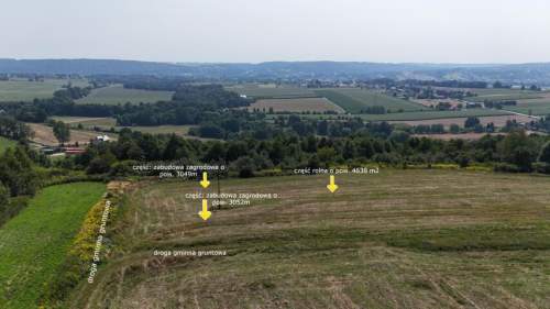 Działka widokowa zagrodowa 3050m2, Radwanowice