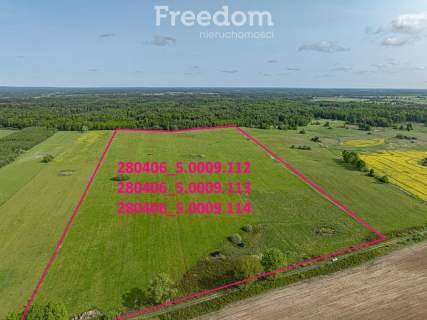 Kompleks trzech dużych działek rolnych 19,64 ha