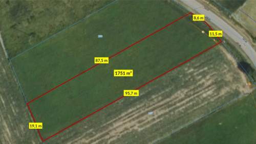 Działka budowlana Łagiewniki Małe 1751m2