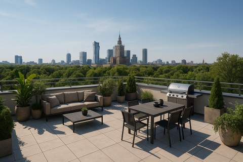 Penthouse wśród zieleni Dolny Mokotów