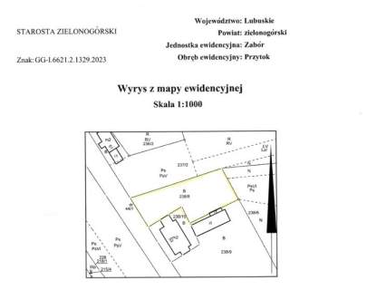 Działka budowlana na sprzedaż Przytok, 814 m2