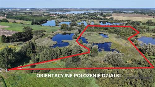 Działka siedliskowa ze stawem, pod miastem.