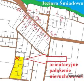 Działka ok 400 m od Jeziora Śmiadowo.