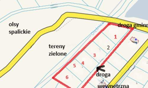 Działka dla inwestora Spalice 6748m2 5 działek