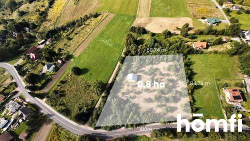 0,8ha - Widokowa działka budowlana pod Krakowem